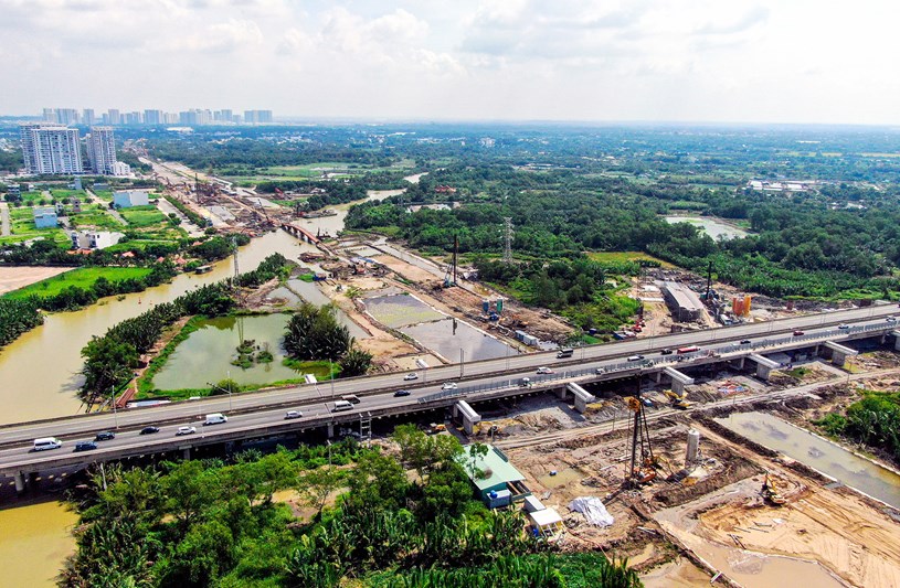 Khu vực n&uacute;t giao đường v&agrave;nh đai 3 TP.HCM v&agrave; cao tốc TP.HCM - Long Th&agrave;nh - Dầu Gi&acirc;y - Ảnh: CH&Acirc;U TUẤN&nbsp;&nbsp;