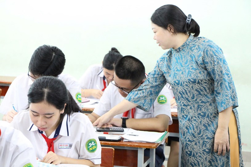 Trường THCS Ng&ocirc; Sĩ Li&ecirc;n (quận T&acirc;n B&igrave;nh) l&agrave; trường dạy tiếng Ph&aacute;p tại TPHCM - Ảnh: Q.TR