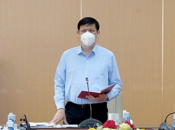 Bộ trưởng Bộ Y tế Nguyễn Thanh Long ph&aacute;t biểu tại buổi l&agrave;m việc. (Nguồn: moh.gov)