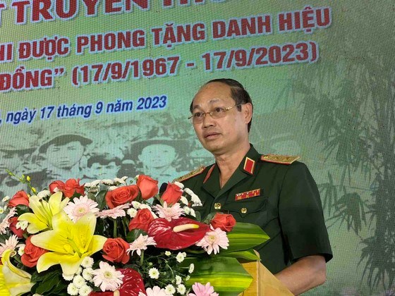 Trung tướng Nguyễn Văn Nam ph&aacute;t biểu trong buổi họp mặt truyền thống. Ảnh: VIỆT DŨNG