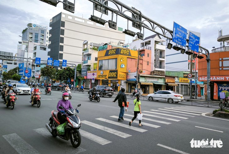 Đoạn giao đường Cộng H&ograve;a - T&acirc;n Kỳ T&acirc;n Qu&yacute; (quận T&acirc;n B&igrave;nh, TP.HCM) - Ảnh: CH&Acirc;U TUẤN