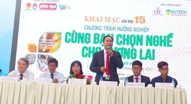 Chương tr&igrave;nh "C&ugrave;ng bạn chọn nghề cho tương lai" sẽ được tổ chức tại 100 trường ở TP.HCM v&agrave; 1.500 trường ở 26 tỉnh/th&agrave;nh.&nbsp;Ảnh: TT