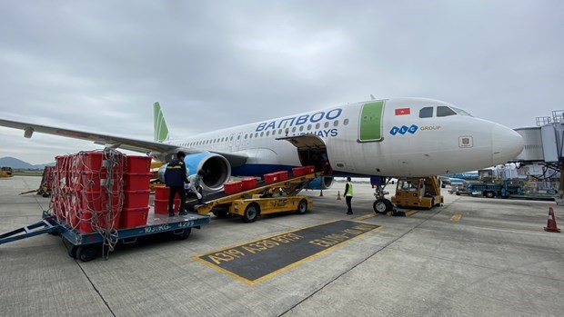 Bamboo Airways đề nghị cho ph&eacute;p tăng cường chuyến bay đến c&aacute;c tỉnh miền Trung nhằm hỗ trợ đồng b&agrave;o khu vực chịu thi&ecirc;n tai. (Ảnh: CTV/Vietnam+)