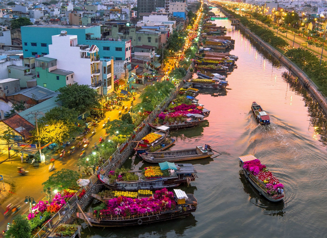 Bến B&igrave;nh Đ&ocirc;ng, nơi diễn ra c&aacute;c hoạt động của chợ hoa xu&acirc;n "Tr&ecirc;n bến dưới thuyền"- Ảnh: UBND Quận 8