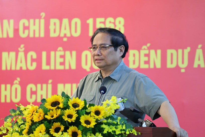 Thủ tướng Ch&iacute;nh phủ Phạm Minh Ch&iacute;nh ph&aacute;t biểu chỉ đạo hội nghị. Ảnh: HUYỀN MAI.
