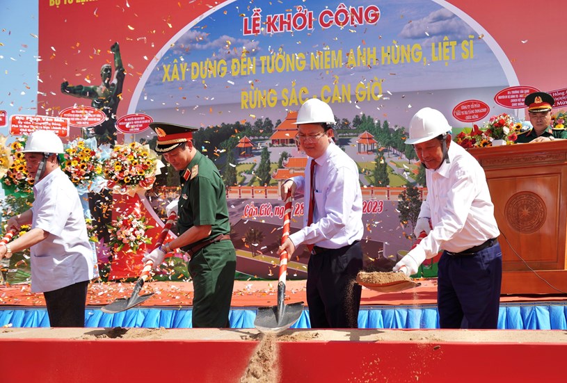 Khởi c&#244;ng Đền tưởng niệm Anh h&#249;ng liệt sĩ chiến khu Rừng S&#225;c, huyện Cần Giờ - Ảnh 1