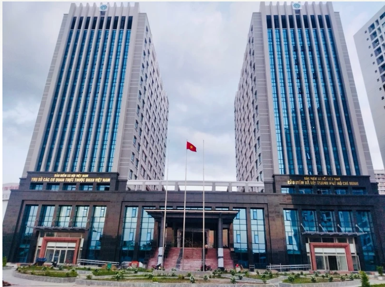 Trụ sở mới của Cơ quan Bảo hiểm Xã hội Thành phố Hồ Chí Minh, số 5, đường Nguyễn Đổng Chi, phường Tân Phú, quận 7.