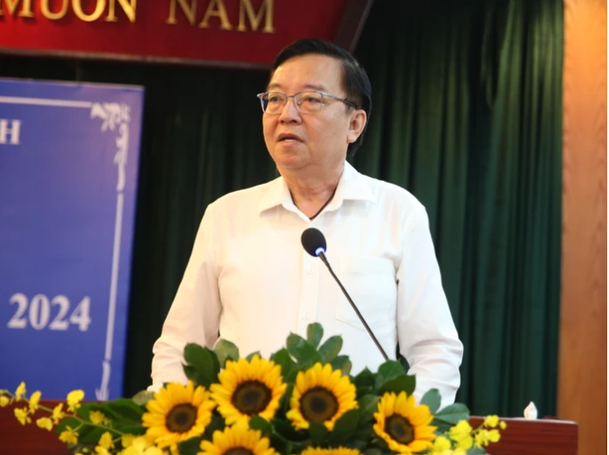 Phó Trưởng ban Thường trực Ban Tuyên giáo Thành ủy TPHCM Lê Hồng Sơn báo cáo công tác tuyên giáo của TPHCM quý 1-2024