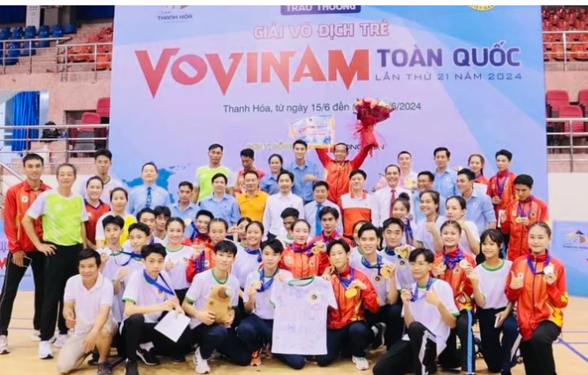 Đội vovinam TPHCM có kết quả cao ở giải năm nay. Ảnh: VSA