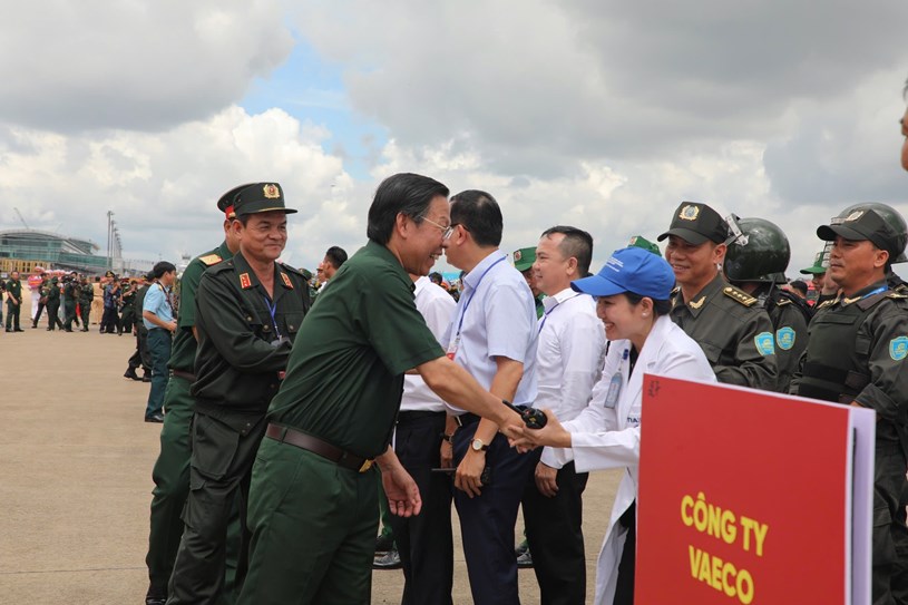 Chủ tịch UBND TP. HCM Phan Văn M&atilde;i động vi&ecirc;n lực lượng tham gia diễn tập.&nbsp;