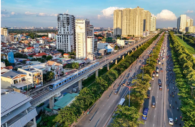 Tuyến Metro số 1 Bến Thành- Suối Tiên. Ảnh: QUỐC HÙNG