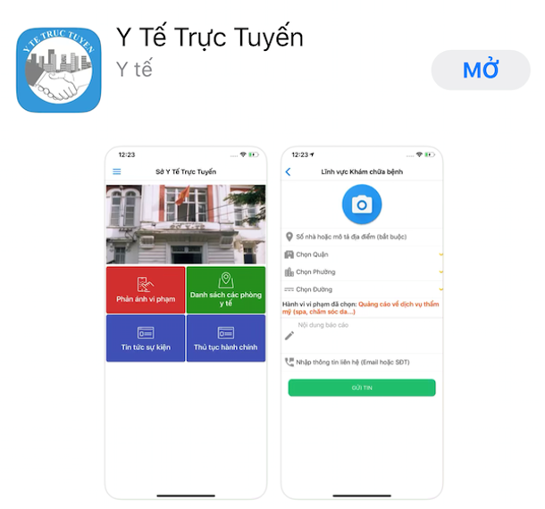 C&agrave;i đặt ứng dụng &ldquo;Y tế trực tuyến&rdquo; tr&ecirc;n điện thoại th&ocirc;ng minh