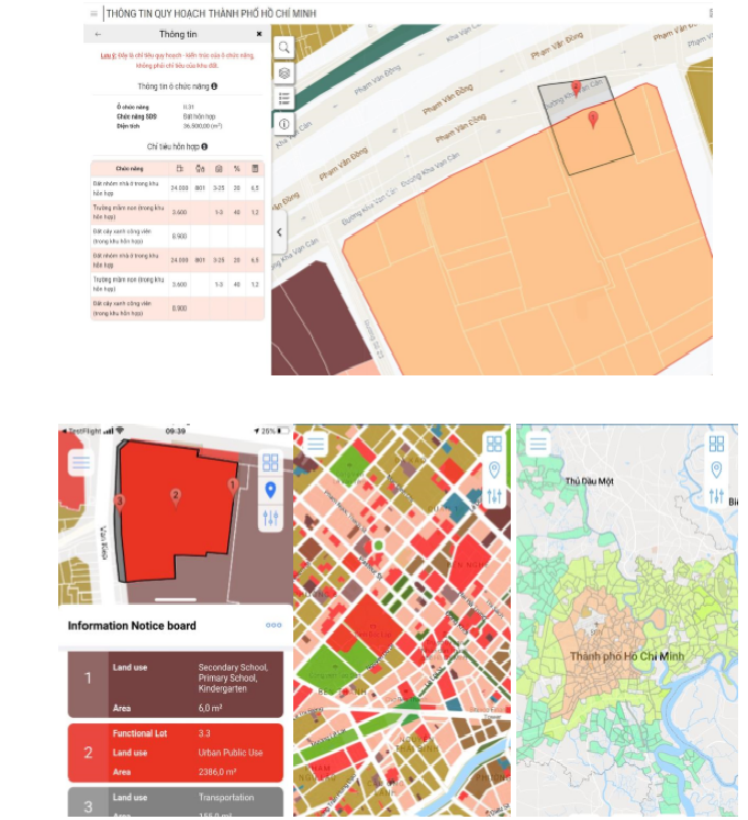 H&igrave;nh ảnh của ứng dụng &ldquo;Th&ocirc;ng tin Quy hoạch Th&agrave;nh phố Hồ Ch&iacute; Minh&rdquo;
