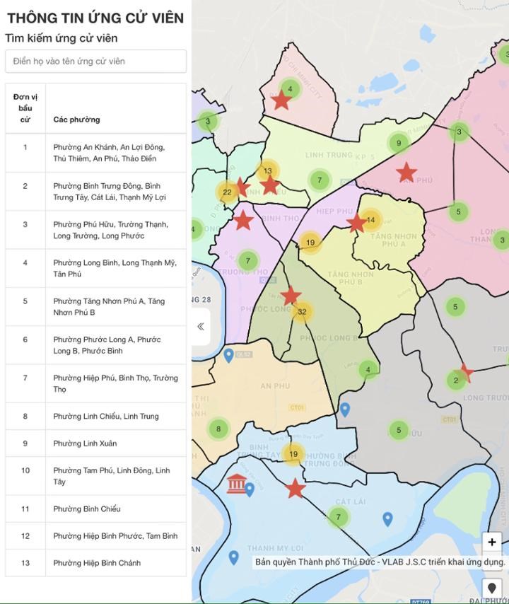 Chức năng tra cứu th&ocirc;ng tin cử tri